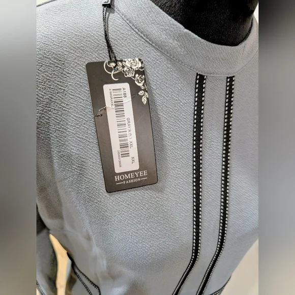 Grey Midi Dress Size 14 (NWT) - Picture 3 of 4